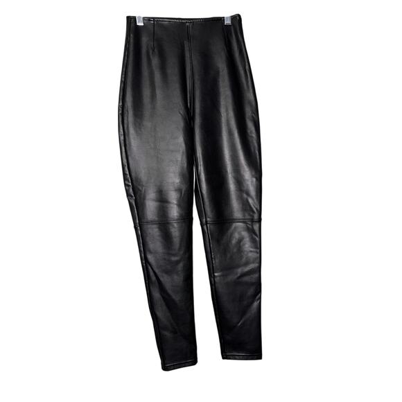 Abercrombie & Fitch Vegan Leather Curve Love Side Zipper Pant - Picture 6 of 7